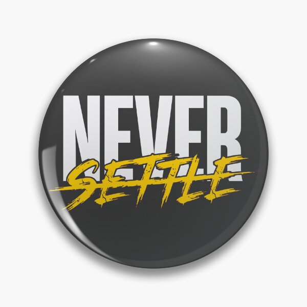 Item preview, Never Settle (Cyber Yellow) - Gritty Entrepreneur Hustle Mindset Tee designed and sold by RetroNeon.