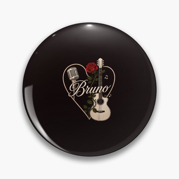 Item preview, Bruno Retro Music Lover  Róe Guitar Heart Design designed and sold by ImeldaSparks.
