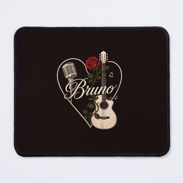 Item preview, Bruno Retro Music Lover Róe Guitar Heart Design designed and sold by ImeldaSparks.