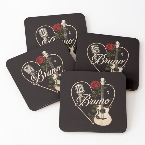Item preview, Bruno Retro Music Lover  Róe Guitar Heart Design designed and sold by ImeldaSparks.