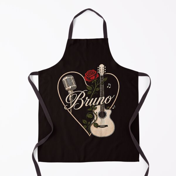 Item preview, Bruno Retro Music Lover Róe Guitar Heart Design designed and sold by ImeldaSparks.