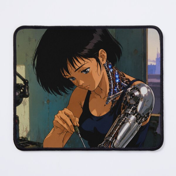 Item preview, Retro Anime Cyborg Girl Repair designed and sold by bapupa.