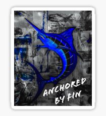 Anchored by fin Sticker