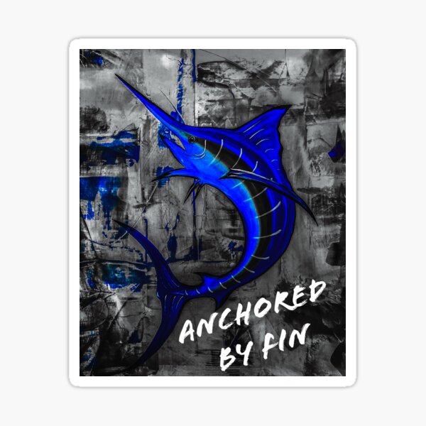 Anchored by fin Sticker