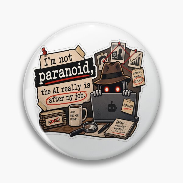 Item preview, AI Is After My Job Humor designed and sold by JMDG Studio.
