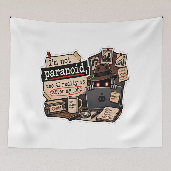 Item preview, AI Is After My Job Humor designed and sold by JMDG Studio.