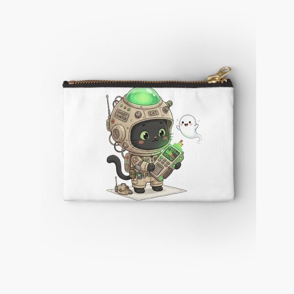 Item preview, Ghost Hunter Cat Funny Cute Paranormal EMF Detector Halloween designed and sold by KreatoLab.