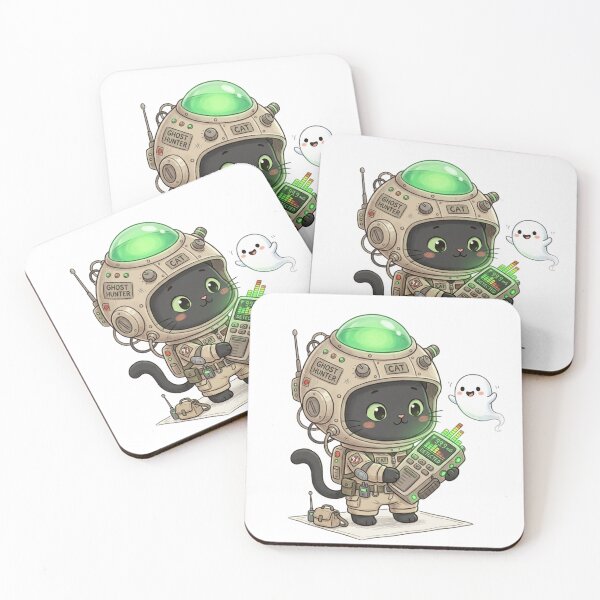 Item preview, Ghost Hunter Cat Funny Cute Paranormal EMF Detector Halloween designed and sold by KreatoLab.