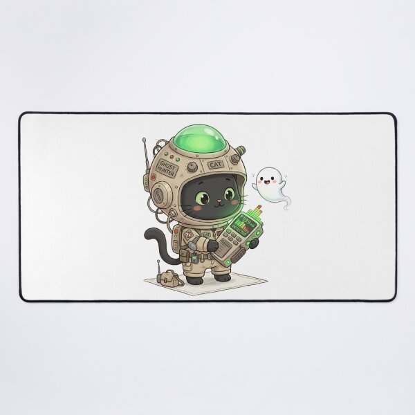 Item preview, Ghost Hunter Cat Funny Cute Paranormal EMF Detector Halloween designed and sold by KreatoLab.
