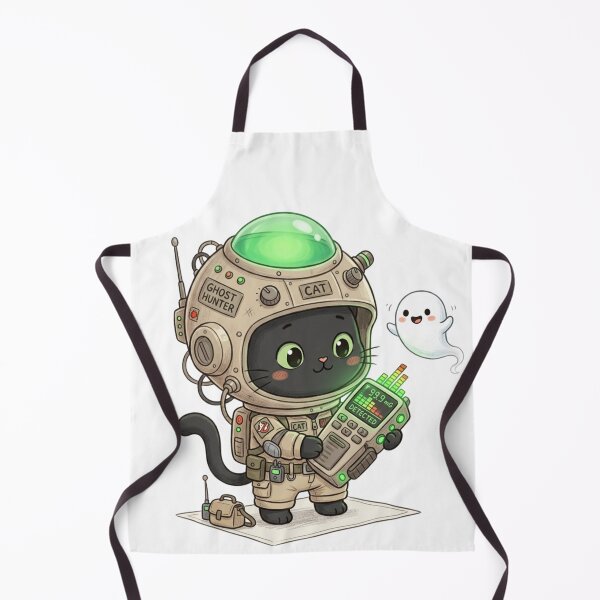 Item preview, Ghost Hunter Cat Funny Cute Paranormal EMF Detector Halloween designed and sold by KreatoLab.