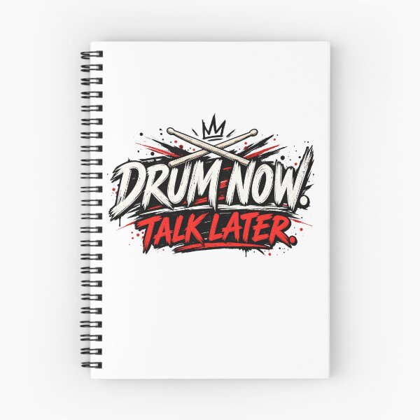 Item preview, Drum Now Talk Later | Distressed Grunge Drummer | Funny Bold Drums designed and sold by ZIGLWORKS.