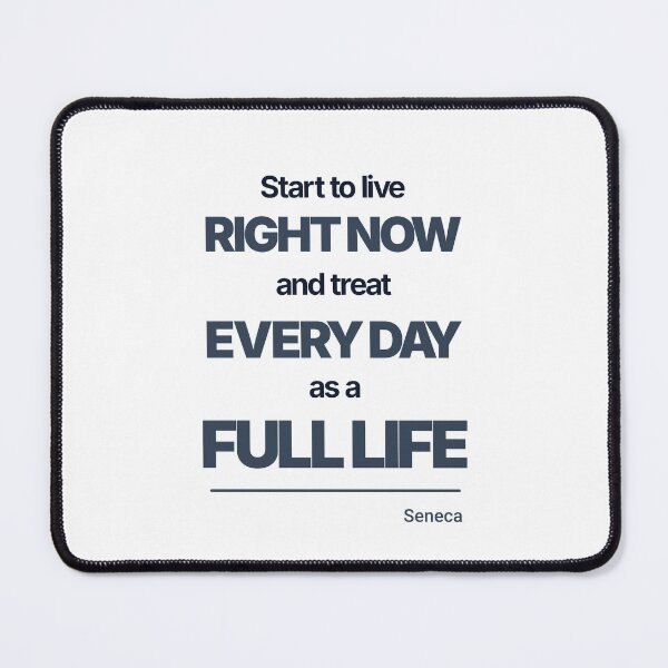 Item preview, Start to Live Right Now - Seneca - Minimalist Style Stoic Quote - Dark Version designed and sold by Stoic Core.