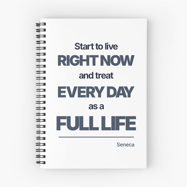 Item preview, Start to Live Right Now - Seneca - Minimalist Style Stoic Quote - Dark Version designed and sold by Stoic Core.