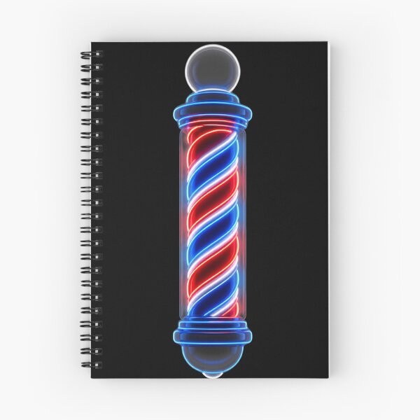 Item preview, 3D Realistic Neon Barber Pole Cyberpunk Glow Design designed and sold by Barber MD Culture.
