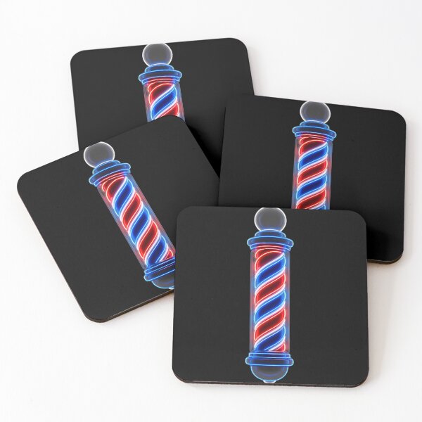 Item preview, 3D Realistic Neon Barber Pole Cyberpunk Glow Design designed and sold by Barber MD Culture.