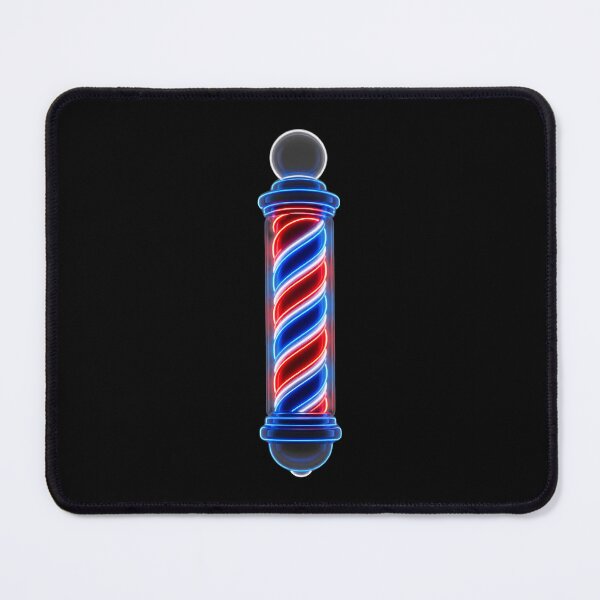 Item preview, 3D Realistic Neon Barber Pole Cyberpunk Glow Design designed and sold by Barber MD Culture.