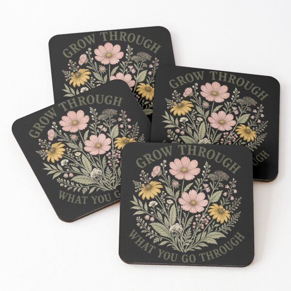 Item preview, Grow Through What You Go Through Floral Wreath  designed and sold by MOCH- ART.