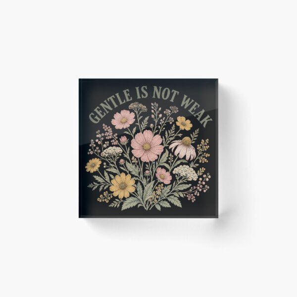 Item preview, Gentle Is Not Weak Floral Wreath  designed and sold by MOCH- ART.