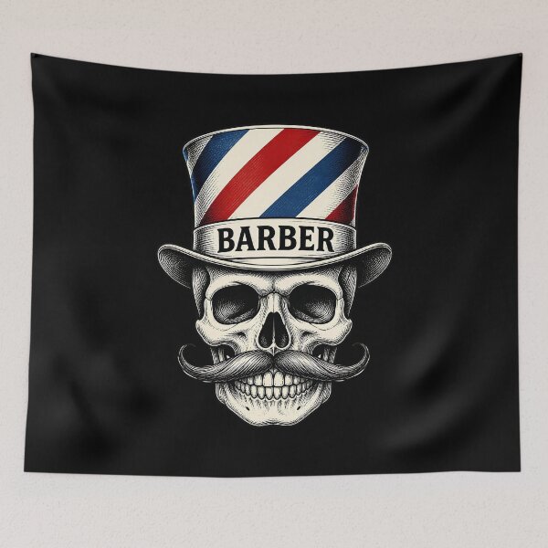 Item preview, Vintage Barber Skull Top Hat designed and sold by Barber MD Culture.
