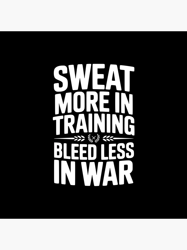 Thumbnail 4 of 4, Clock, Sweat More In Training Bleed Less In War designed and sold by Frank Ring.