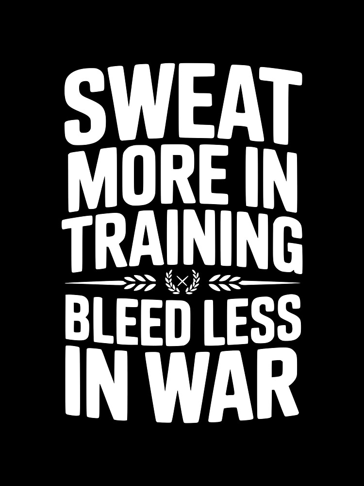 Thumbnail 3 of 3, Scarf, Sweat More In Training Bleed Less In War designed and sold by Fraxoweb.