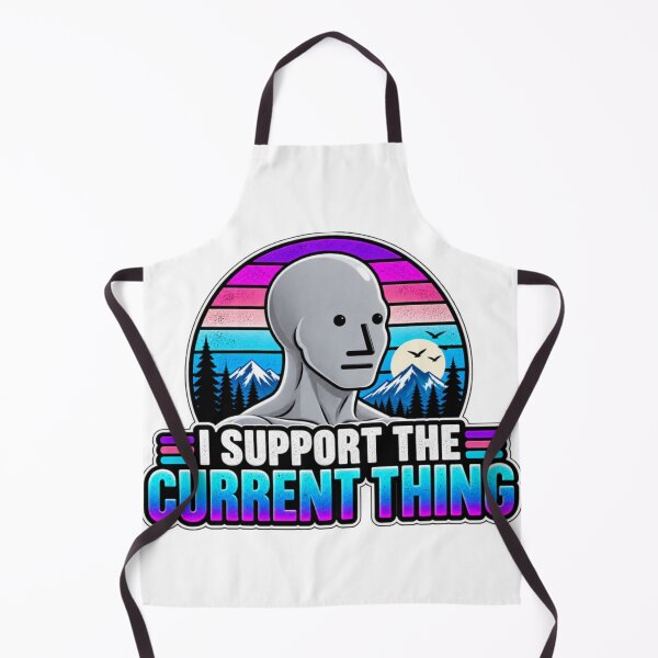 Item preview, Support the Current Thing – Retro Futuristic Mountain Meme Design designed and sold by Slyguy88.