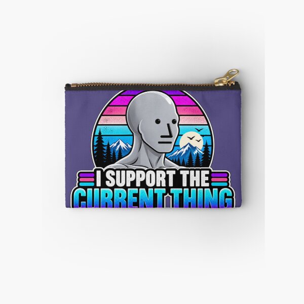 Item preview, Support the Current Thing – Retro Futuristic Mountain Meme Design designed and sold by Slyguy88.