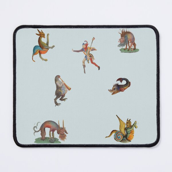 Item preview, rainbow-colored medieval creatures sticker set designed and sold by mooneko.