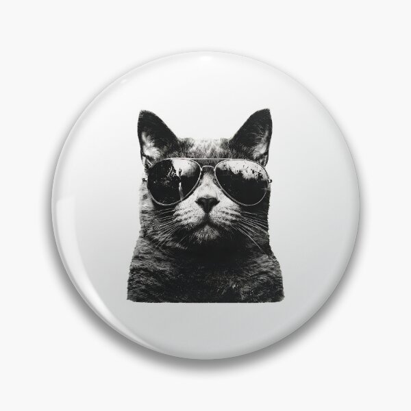 Item preview, Cool Cat Aviator Sunglasses Grayscale Portrait designed and sold by Dmo3HarkoArt.