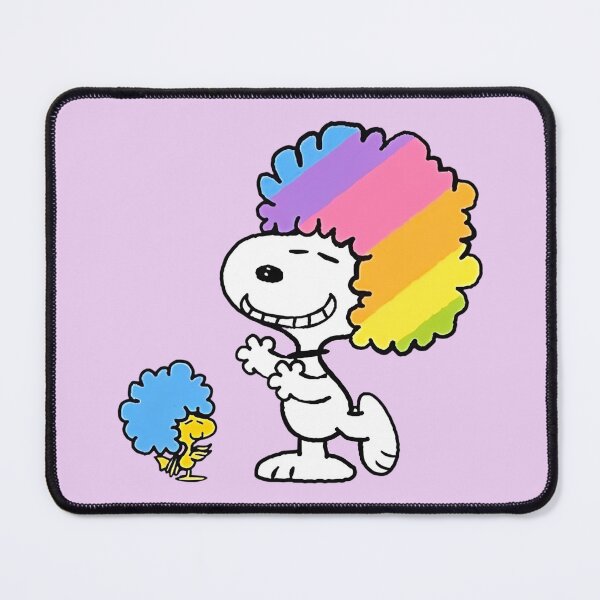 Item preview, Cute Snoopy And Woodstock Rainbow Afro Hair Pride designed and sold by Bohepa.