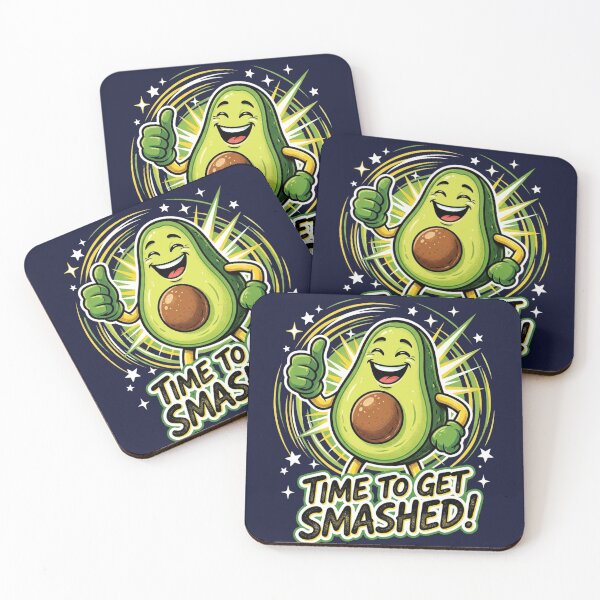 Item preview, Time to Get Smashed – Funny Avocado Mascot Design designed and sold by @SHINTOSARTSTORE.