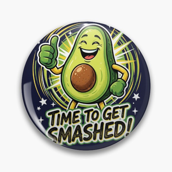 Item preview, Time to Get Smashed – Funny Avocado Mascot Design designed and sold by @SHINTOSARTSTORE.