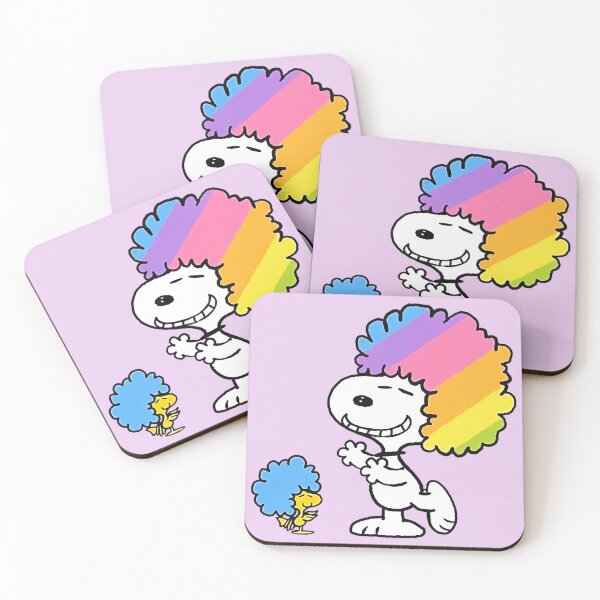 Item preview, Cute Snoopy And Woodstock Rainbow Afro Hair Pride designed and sold by Bohepa.