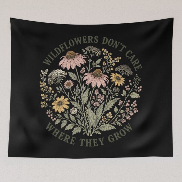 Item preview, Wildflowers Don't Care Where They Grow Floral Wreath  designed and sold by MOCH- ART.