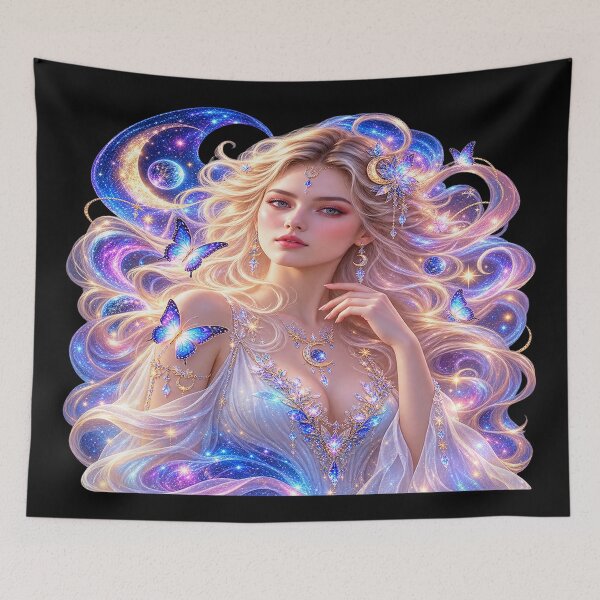Item preview, Celestial Dream Enchantress – Goddess of Cosmic Beauty designed and sold by TroviTutto.