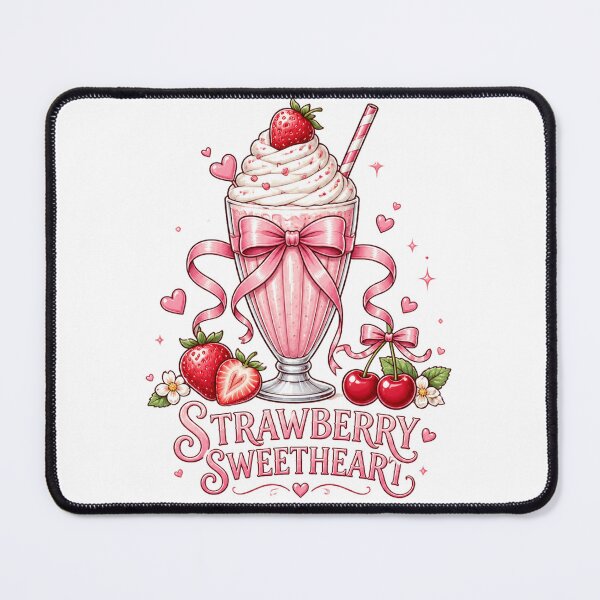 Item preview, Cute Strawberry Milkshake Pink Dessert Sweet Treat designed and sold by TibbuTees.