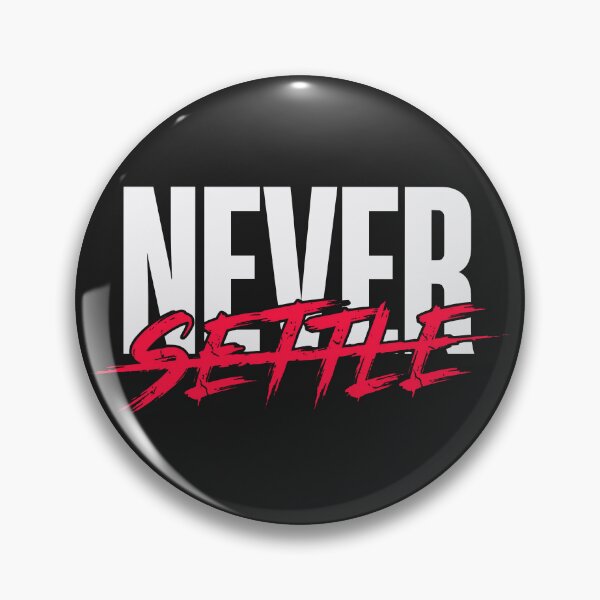 Item preview, Never Settle (Neon Red) - Bold Gym Motivation & No Excuses Design designed and sold by RetroNeon.