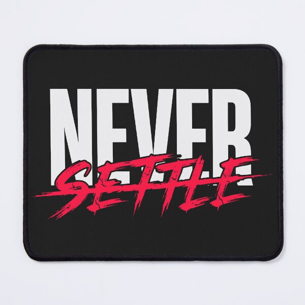 Item preview, Never Settle (Neon Red) - Bold Gym Motivation & No Excuses Design designed and sold by RetroNeon.
