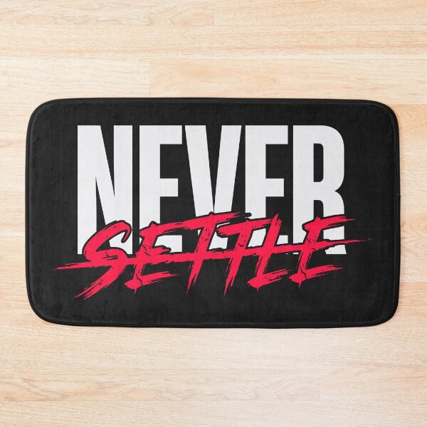 Item preview, Never Settle (Neon Red) - Bold Gym Motivation & No Excuses Design designed and sold by RetroNeon.