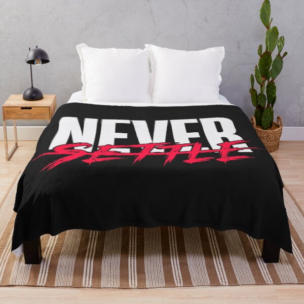 Item preview, Never Settle (Neon Red) - Bold Gym Motivation & No Excuses Design designed and sold by RetroNeon.