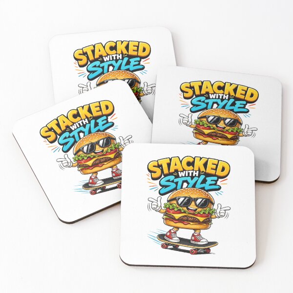 Item preview, Stacked With Style – Funny Burger Skateboarder Design designed and sold by CraigDesignWork.