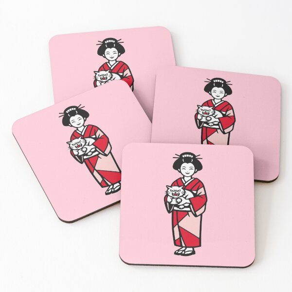 Item preview, Happy Geisha, Angry Cat designed and sold by KungPowUnicorn.