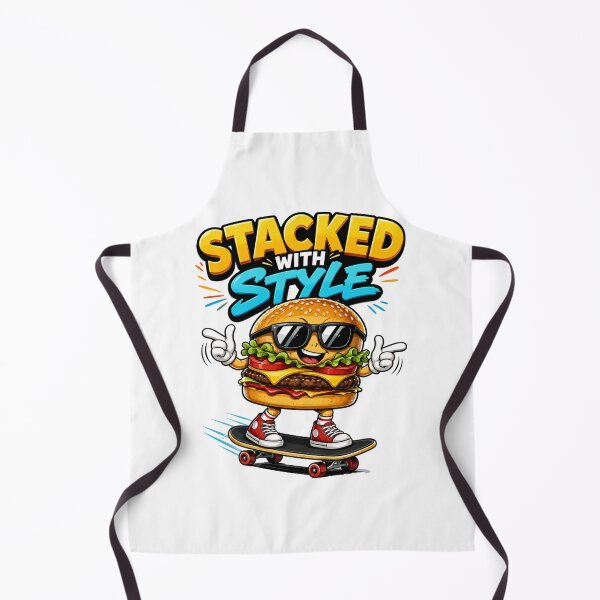 Item preview, Stacked With Style – Funny Burger Skateboarder Design designed and sold by CraigDesignWork.