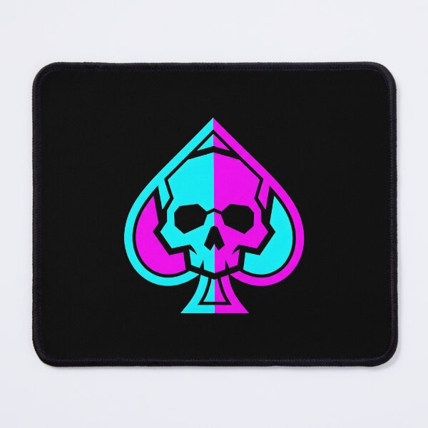 Item preview, Neon Symmetrical Spade Skull Symbol designed and sold by MarCinu Art.