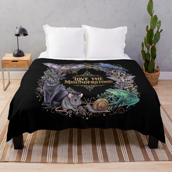 Item preview, Love the Misunderstood Gothic Animals Botanical Art designed and sold by VioletNance.