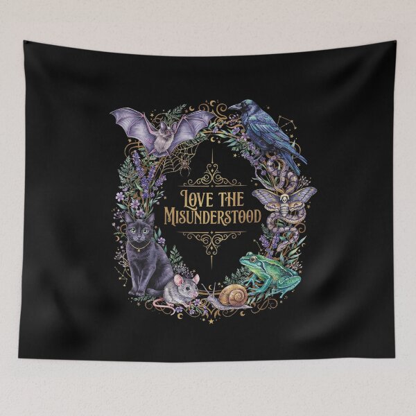 Item preview, Love the Misunderstood Gothic Animals Botanical Art designed and sold by VioletNance.