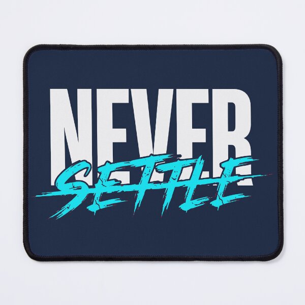 Item preview, Never Settle (Electric Blue) - Stoic Mental Toughness & Resilience designed and sold by RetroNeon.