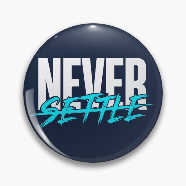 Item preview, Never Settle (Electric Blue) - Stoic Mental Toughness & Resilience designed and sold by RetroNeon.
