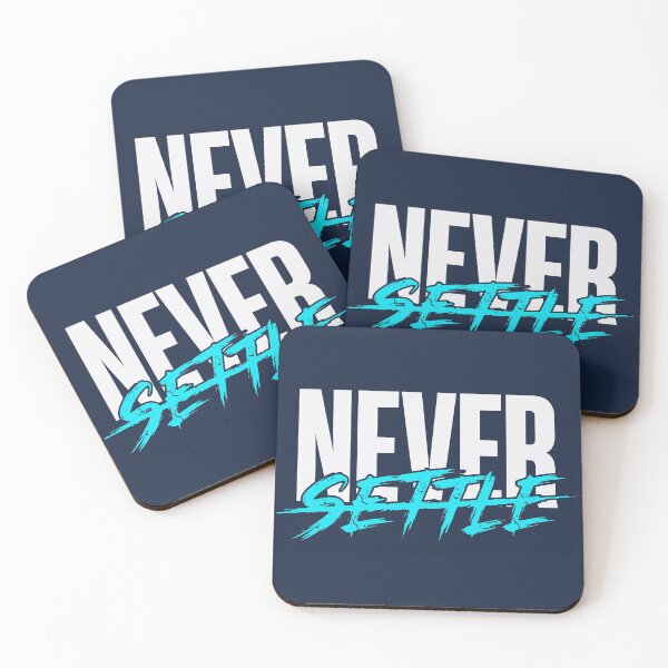 Item preview, Never Settle (Electric Blue) - Stoic Mental Toughness & Resilience designed and sold by RetroNeon.