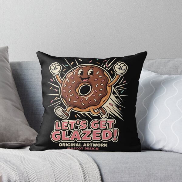 Item preview, Let's Get Glazed – Funny Donut Mascot Illustration designed and sold by @SHINTOSARTSTORE.